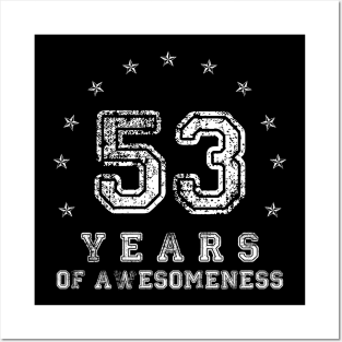 Vintage 53 years of awesomeness Posters and Art